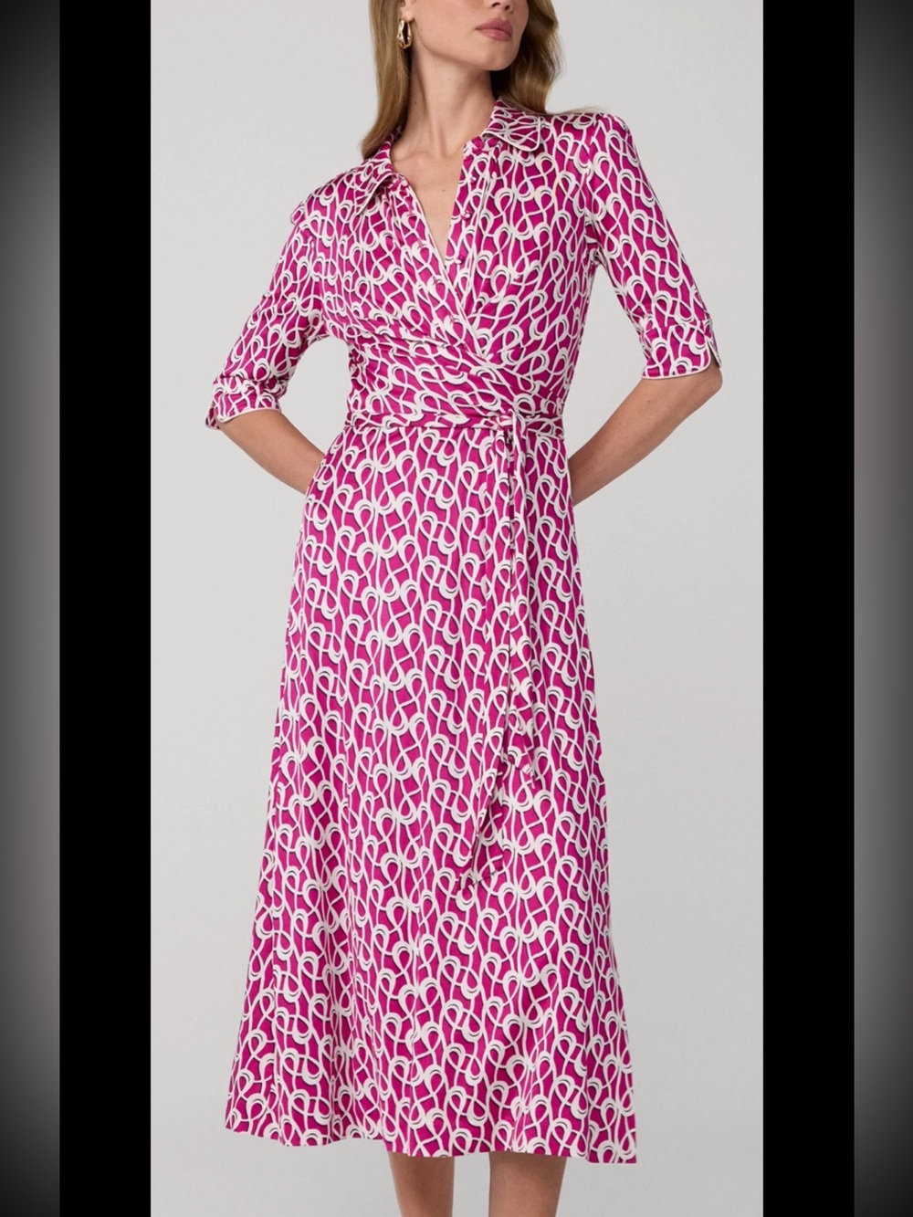Diana Von Furstenberg “Sana” Viscose/cotton Jersey Midi Dress,sz XL=14,new